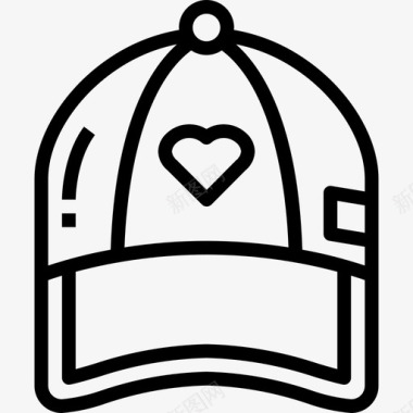 帽子粉丝俱乐部直线型图标图标