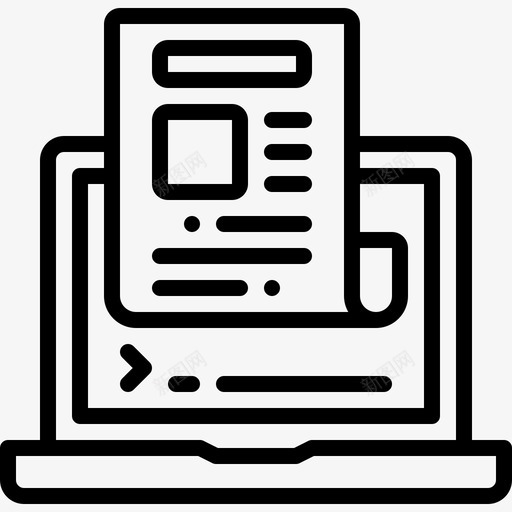 新闻标题互联网图标svg_新图网 https://ixintu.com 互联网 新闻 时间 标题 电脑 笔记本