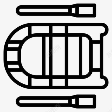 充气船紧急情况图标图标