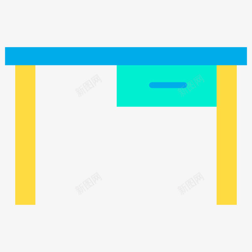 书桌内饰5扁平图标svg_新图网 https://ixintu.com 书桌 内饰 扁平