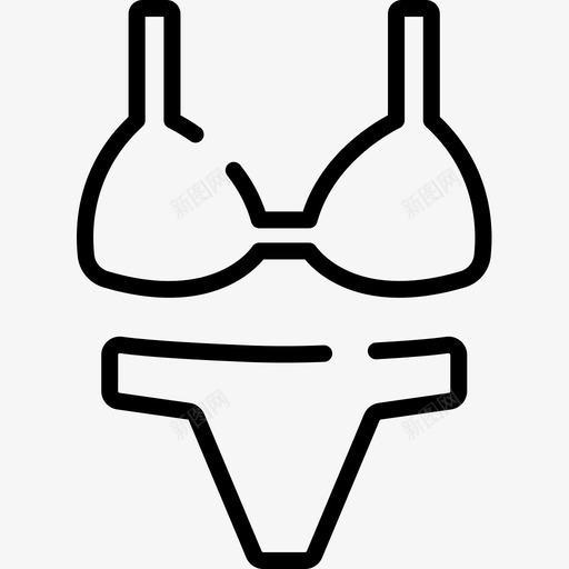胸罩衣服99直线型图标svg_新图网 https://ixintu.com 直线 线型 胸罩 衣服