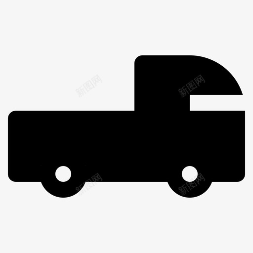 皮卡货物运输图标svg_新图网 https://ixintu.com 卡车 标志 皮卡 货物 运输