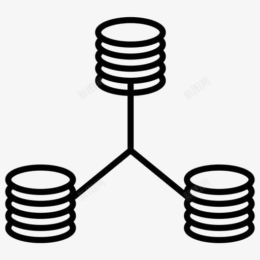 数据数据仓库数据库图标svg_新图网 https://ixintu.com 仓库 加粗 技术 数据 数据库 粗线条 设备