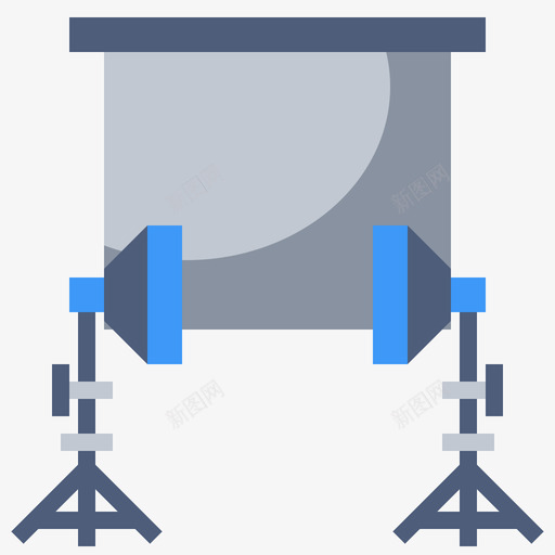 工作室照明24小时视频制作平面图标svg_新图网 https://ixintu.com 24小时 工作室 平面 照明 视频制作