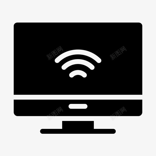 电脑台式机wifi图标svg_新图网 https://ixintu.com wifi 台式机 电脑