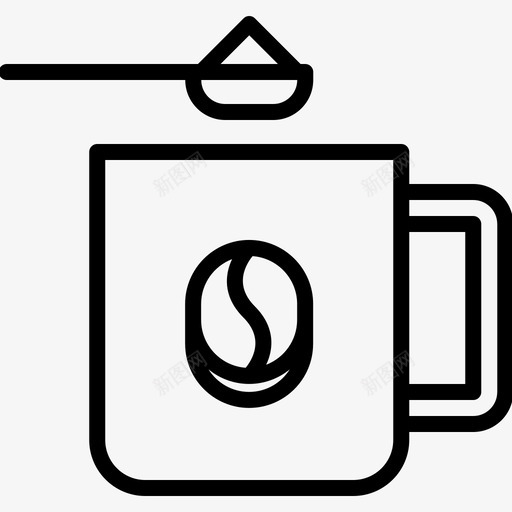 咖啡杯咖啡69直线型图标svg_新图网 https://ixintu.com 咖啡 咖啡杯 直线 线型