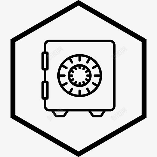 金库银行金库储物柜图标svg_新图网 https://ixintu.com 保险箱 储物柜 电子商务 金库 银行