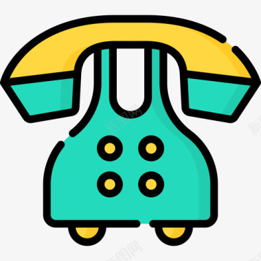电话联系通信2线颜色图标图标