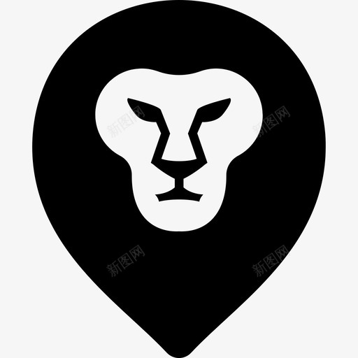狮子动物动物园图标svg_新图网 https://ixintu.com 动物 动物园 狮子