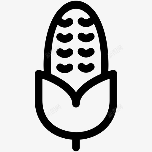 玉米农业食品图标svg_新图网 https://ixintu.com 农业 植物 玉米 绿色 食品