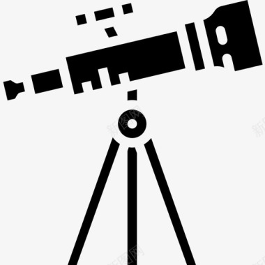 望远镜太空124实心图标图标