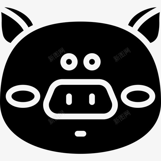 猪可爱的图标3填充svg_新图网 https://ixintu.com 图标 填充 爱的 猪可