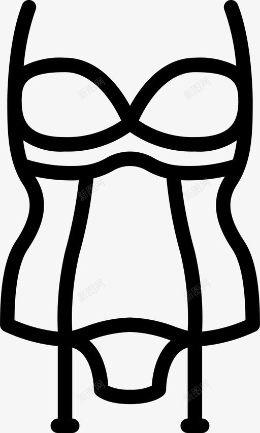 紧身胸衣内裤4条直线型图标svg_新图网 https://ixintu.com 内裤 条直 紧身 线型 胸衣