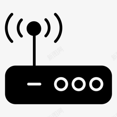 路由器76学校实心图标图标