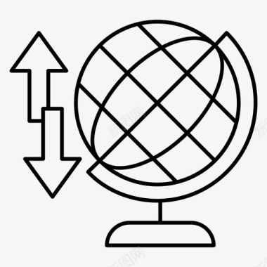 全球箭头地球图标图标