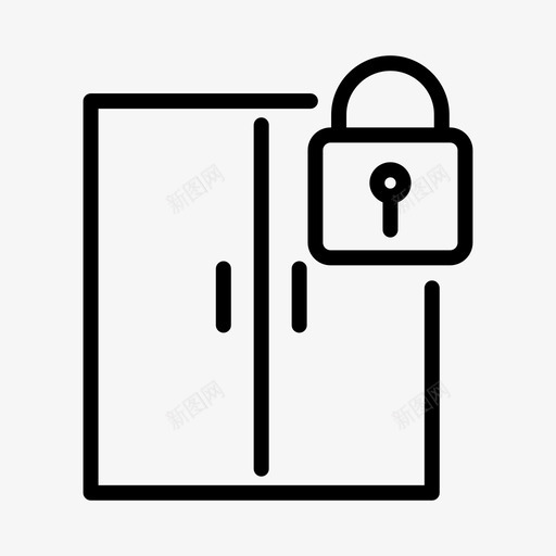 安全门门钥匙房屋保险图标svg_新图网 https://ixintu.com 保险 安全 房屋 挂锁 钥匙 门锁 门门