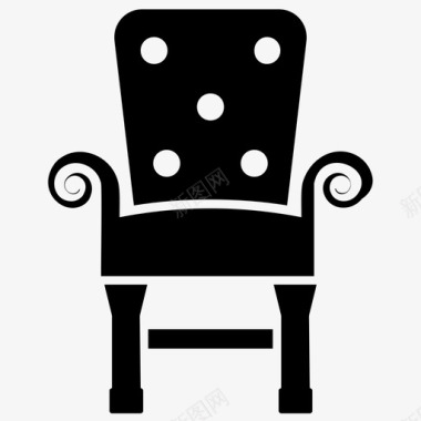 椅子扶手椅舒适的椅子图标图标