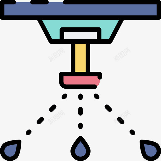 洒水器管道工38线性颜色图标svg_新图网 https://ixintu.com 洒水器 管道工 线性 颜色