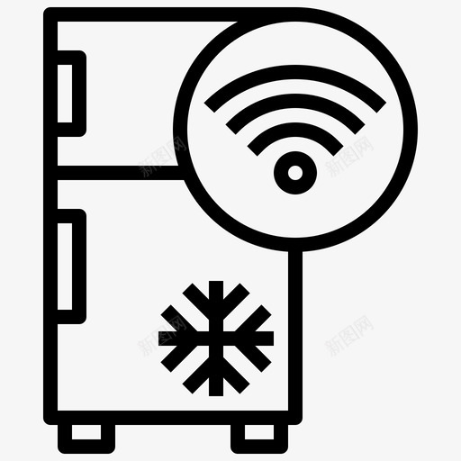 冰箱电子家具和家用电器图标svg_新图网 https://ixintu.com 冰箱 家具 家用电器 智能家居 电子