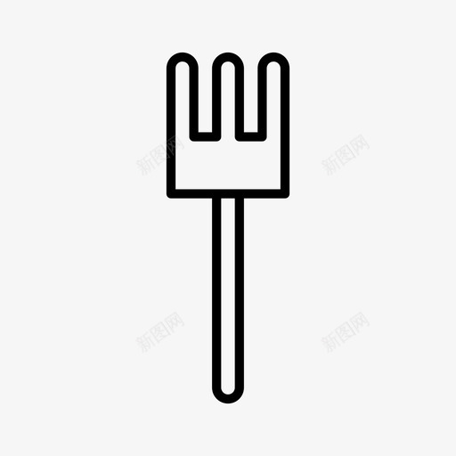 餐具餐食叉子图标svg_新图网 https://ixintu.com 厨房用具 叉子 餐具 餐食