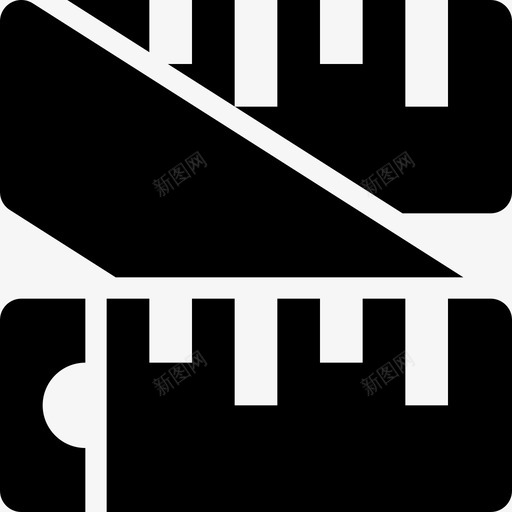 卷尺缝纫84填充图标svg_新图网 https://ixintu.com 卷尺 填充 缝纫