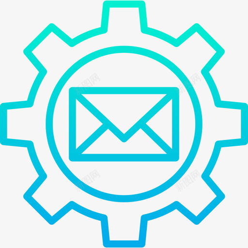 邮件技术支持34梯度图标svg_新图网 https://ixintu.com 技术支持 梯度 邮件