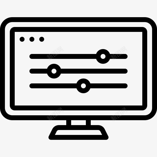 电脑设置维护监控图标svg_新图网 https://ixintu.com 升级 商业 电脑 监控 策略 维护 设置