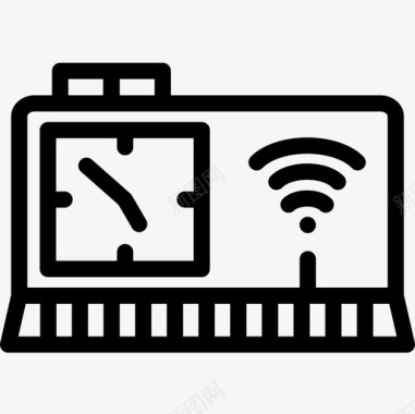 数字时钟smarthome2线性图标图标