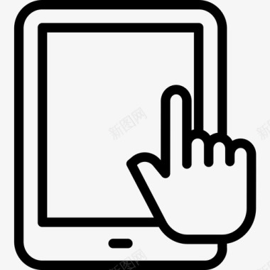 平板电脑手势9直线图标图标