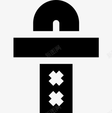 十字架埃及54填充图标图标