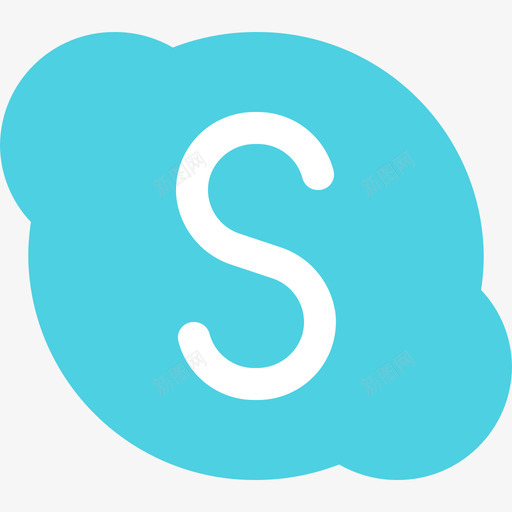 Skype社交和通信2扁平图标svg_新图网 https://ixintu.com Skype 扁平 社交 通信