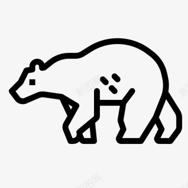 北极熊冬季127直系图标图标