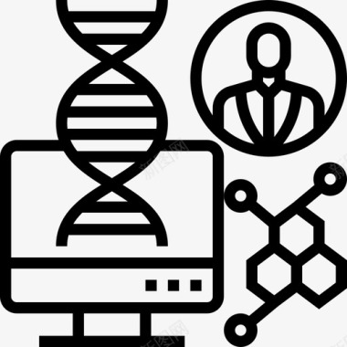 Dna生物技术2线性图标图标