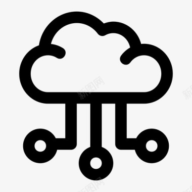 云网络云计算云存储图标图标