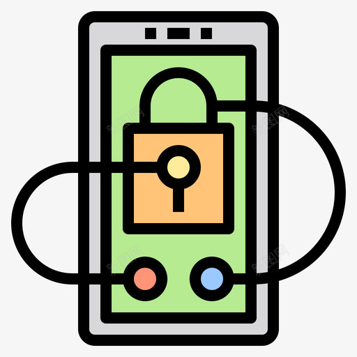 安全性移动接口8线性颜色图标svg_新图网 https://ixintu.com 安全性 接口 移动 线性 颜色