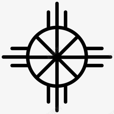 波西米亚古代标志波西米亚风格图标图标