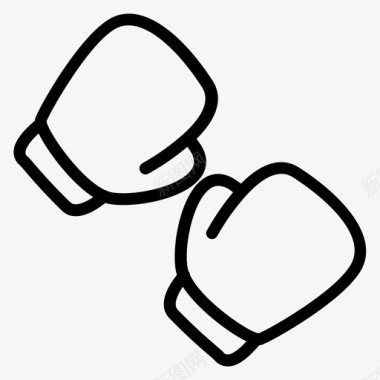 拳击手套运动健身图标图标