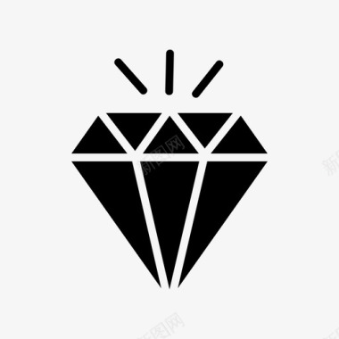 钻石商业和金融珠宝图标图标