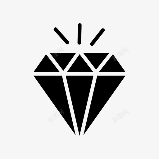 钻石商业和金融珠宝图标svg_新图网 https://ixintu.com 价值 商业 奢侈品 珠宝 金融 钻石