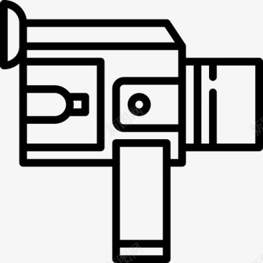 Super8摄像机17线性图标图标