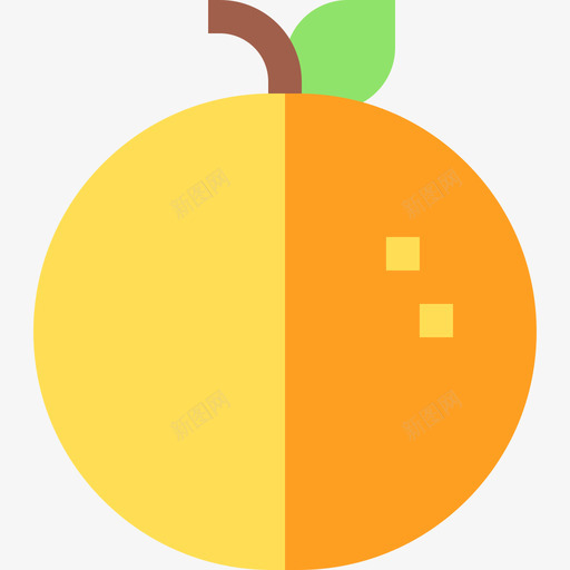 橙色中国70扁平图标svg_新图网 https://ixintu.com 中国 扁平 橙色