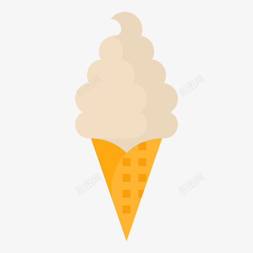 冰淇淋冰淇淋33平的图标svg_新图网 https://ixintu.com 冰淇淋 平的