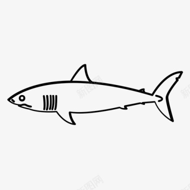 鲨鱼鱼渔夫图标图标