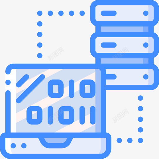 数据库数据库管理5蓝色图标svg_新图网 https://ixintu.com 数据库 管理 蓝色