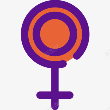 女性基本款60线性颜色图标图标