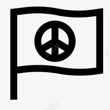 和平旗和平标志和平象征图标图标