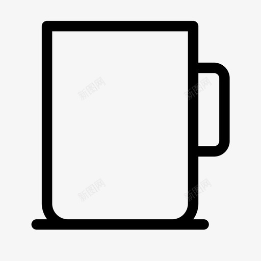 咖啡杯饮料马克杯图标svg_新图网 https://ixintu.com 咖啡店 咖啡杯 轮廓 饮料 马克