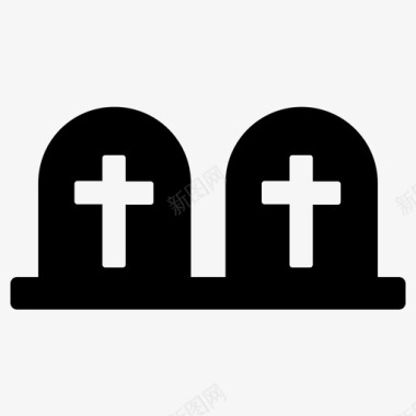 墓地死亡坟墓图标图标