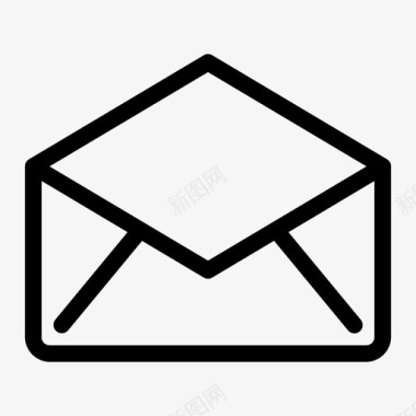 打开的邮件收件箱信件图标图标