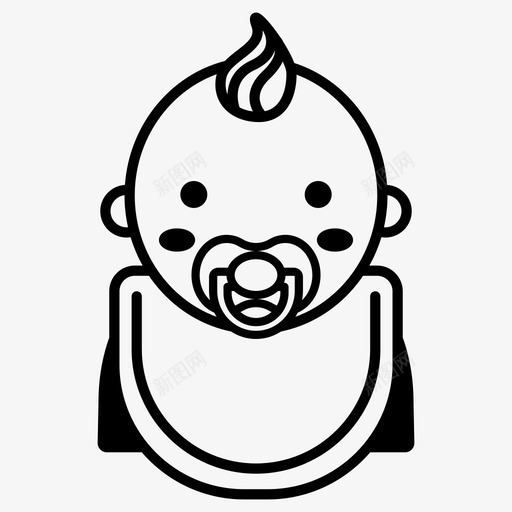 婴儿假人婴儿围嘴婴儿奶嘴图标svg_新图网 https://ixintu.com 假人 围嘴 奶嘴 婴儿